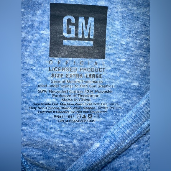 GM Genuine Parts Chevrolet Shirt USA Detroit Blue XL - Picture 3 of 6